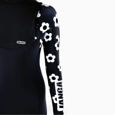 BAD SEED Flowers Black Full Suit 4/3 Close