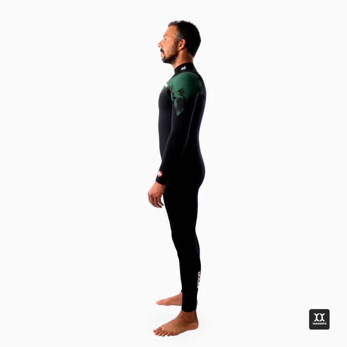 PRO X-ZIP Black / Green Full Suit 4/3