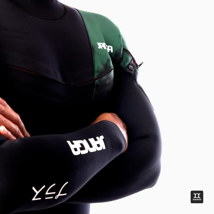 PRO X-ZIP Black / Green Full Suit 4/3