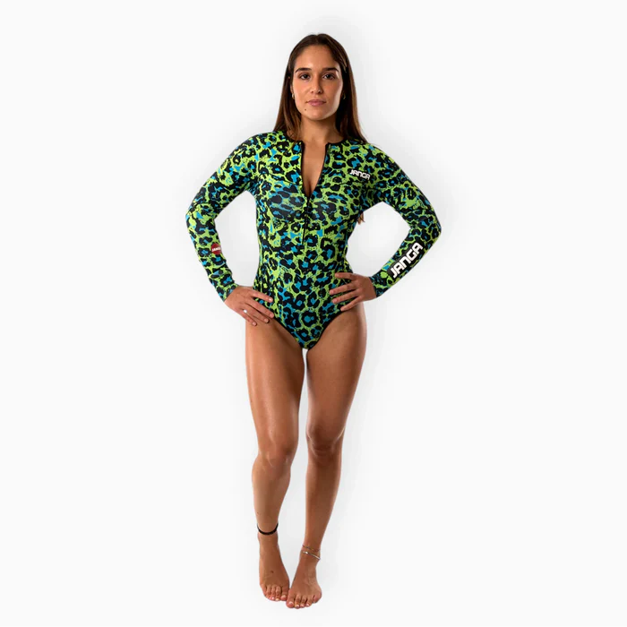 JANGLE Green Leopard Higher Cut Spring Suit 2/2
