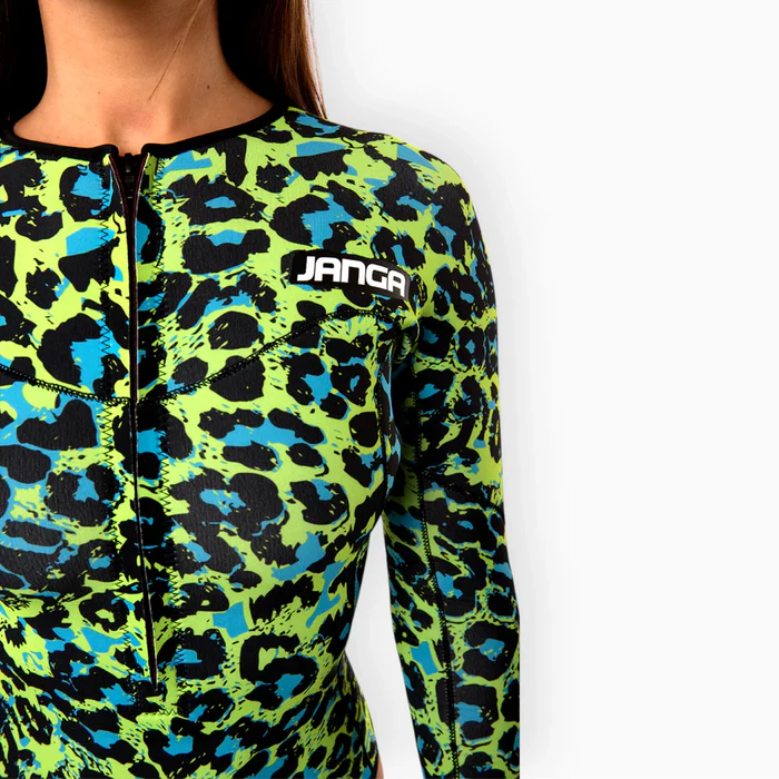 JANGLE Green Leopard Higher Cut Spring Suit 2/2