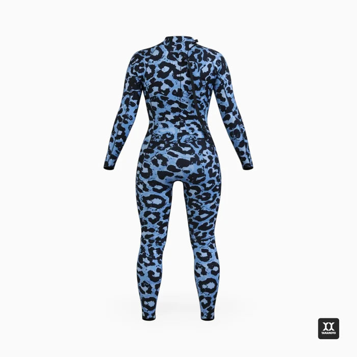 JANGLE Blue Leopard Full Suit 3/2 Back
