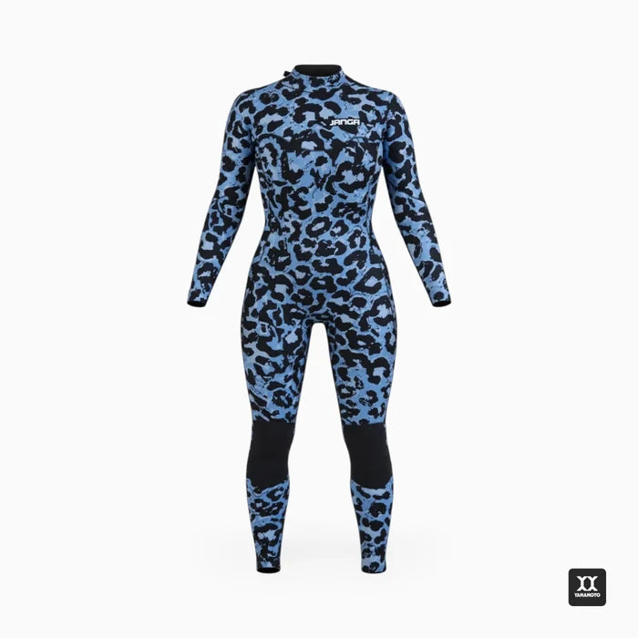 JANGLE Blue Leopard Full Suit 3/2 Front