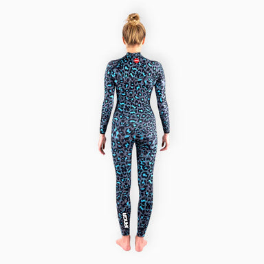 JANGLE Blue Leopard Full Suit 4/3 Back