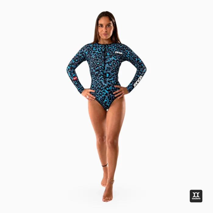 JANGLE Blue Leopard Higher Cut Spring Suit 2/2 Front