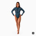 JANGLE Blue Leopard Higher Cut Spring Suit 2/2 Front