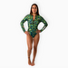 JANGLE Green Leopard Higher Cut Spring Suit 2/2 Front