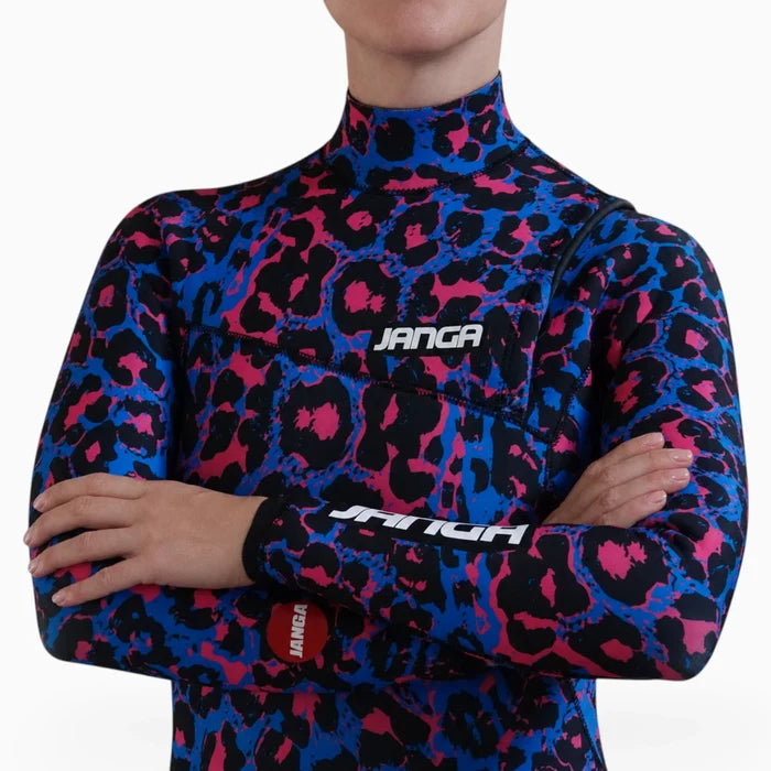 JANGLE Purple Leopard Full Suit 4/3 Close