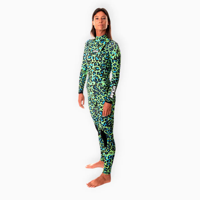 JANGLE Green Leopard Full Suit 4/3