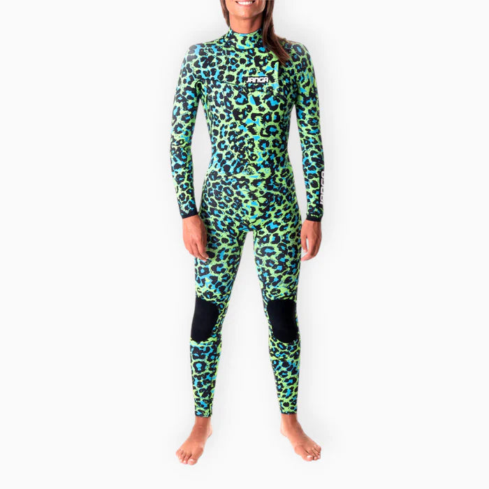 JANGLE Green Leopard Full Suit 4/3