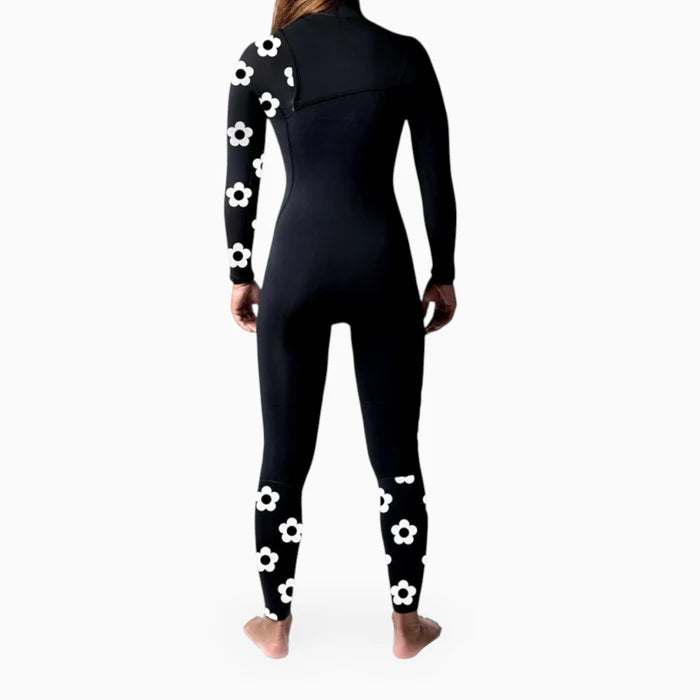 BAD SEED Flowers Black Full Suit 4/3