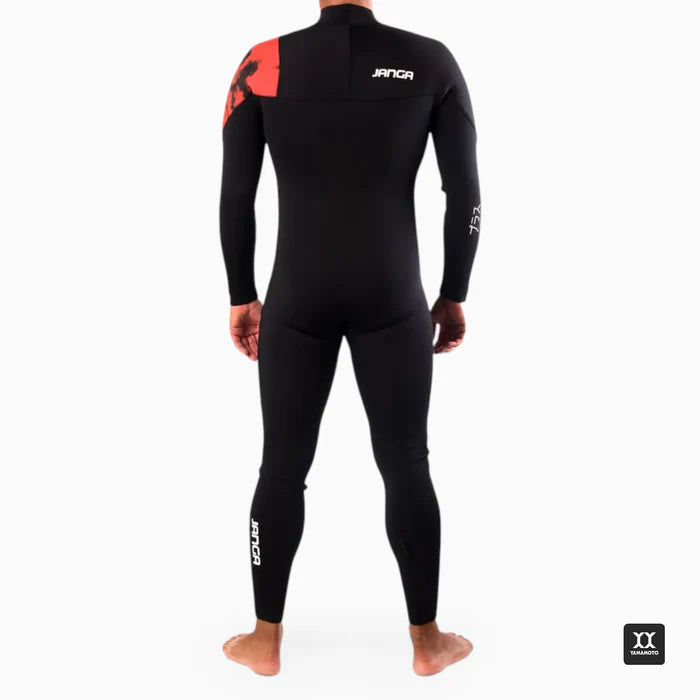 PRO X-ZIP Black / Red Full Suit 4/3