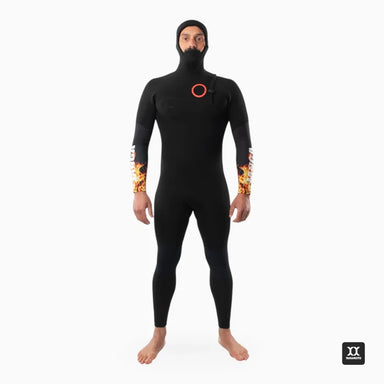 THE CHOSEN: FIRESTARTER HOODED Black Full Suit 4/3 Front